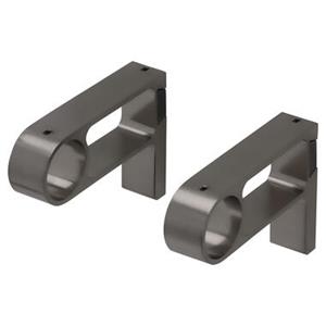 Leen Bakker Wandsteun gordijnroede Hooked - Gun metal - Ø28mm - S/2 (2016383)