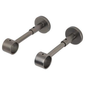 Leen Bakker Afstandsteun gordijnroede - Gun metal - Ø28mm - S/2 (2016382)