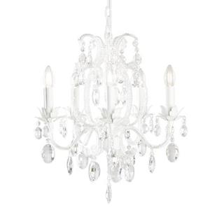 Clayre & Eef Kroonluchter Ø 50x56 cm Transparant Ijzer Glas Hanglamp