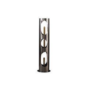 Hoyz Collection  Vloerlamp Ø25 Organic Cylinder L 3l - Zwart Nikkel