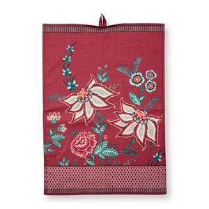 PiP Studio Theedoek Flower Festival Dark Pink