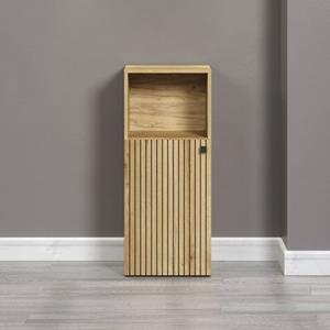 Welltime Onderkast Amrum badkamerkast staande kast badkamer kast Breedte 40 cm, moderne halfhoge kast eiken rillen-look badkamerkast