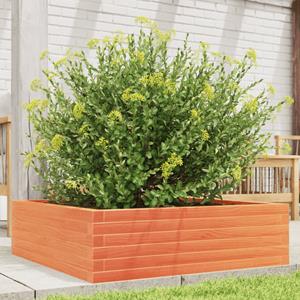 VidaXL Plantenbak 80x80x23 cm massief grenenhout wasbruin