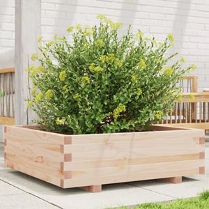 VidaXL Plantenbak 80x80x26,5 cm massief grenenhout