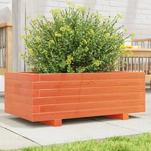 VidaXL Plantenbak 70x40x26,5 cm massief grenenhout wasbruin