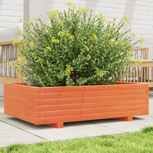 VidaXL Plantenbak 90x60x26,5 cm massief grenenhout wasbruin