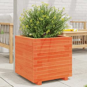 VidaXL Plantenbak 50x50x49,5 cm massief grenenhout wasbruin
