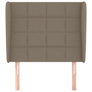 vidaXL Hoofdbord met randen 83x23x118/128 cm stof taupe