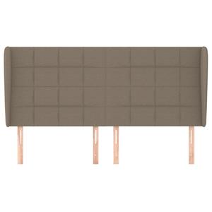 vidaXL Hoofdbord met randen 163x23x118/128 cm stof taupe
