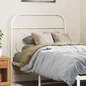 VidaXL Hoofdbord 90 cm metaal wit