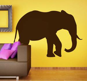 Sticker silhouette olifant