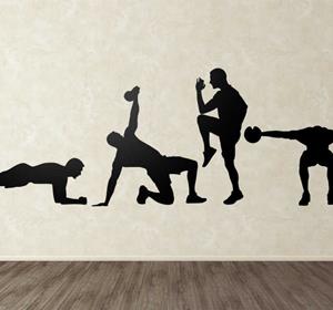 Tenstickers Muursticker Fitness Bewegingen