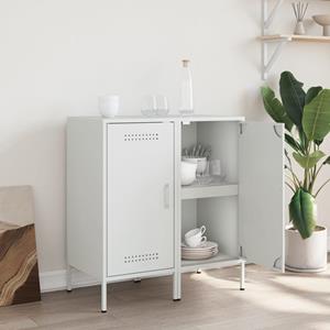 vidaXL Dressoirs 2 st 36x39x79 cm koudgewalst staal wit