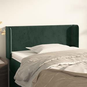 VidaXL Hoofdbord met randen 93x16x78/88 cm fluweel donkergroen