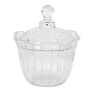 Clayre & Eef Glazen potje Ø 15x18 cm Glas Rond Potje