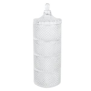Clayre & Eef Glazen potje Ø 10x25 cm Transparant Glas Potje met