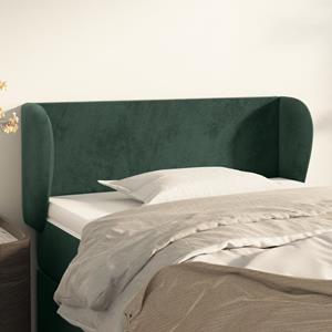 VidaXL Hoofdbord met randen 83x23x78/88 cm fluweel donkergroen