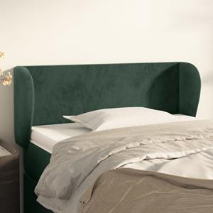 VidaXL Hoofdbord met randen 93x23x78/88 cm fluweel donkergroen