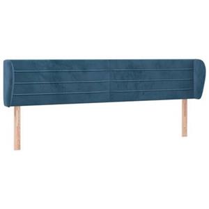 VidaXL Hoofdbord met randen 183x23x78|88 cm fluweel donkerblauw