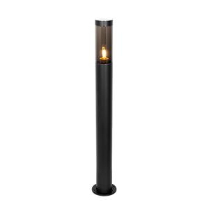QAZQA Moderne buitenlamp paal zwart 80 cm IP44 - Rox