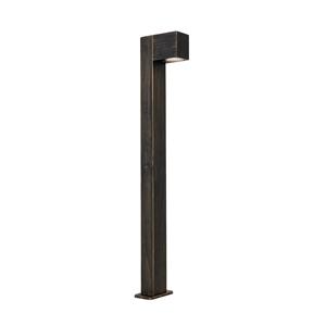 QAZQA Industriële staande buitenlamp antiek goud 80 cm IP44 - Baleno