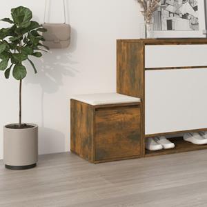 VidaXL Opbergbox met lade 40,5x40x40 cm bewerkt hout gerookt eiken