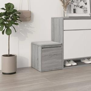VidaXL Opbergbox met lade 40,5x40x40 cm bewerkt hout grijs sonoma eik