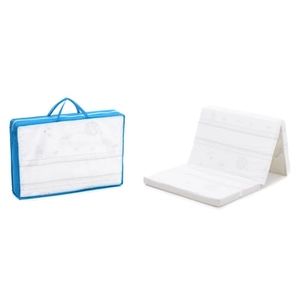 Matras voor campingbedje wit/grijs 60 x 120 cm