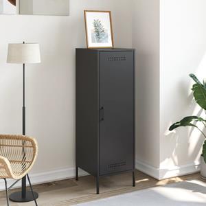 vidaXL Hoge kast 36x39x113 cm staal zwart