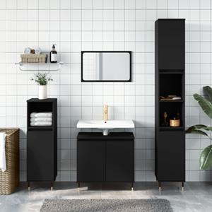VidaXL Badkamerkast 58x33x60 cm bewerkt hout zwart