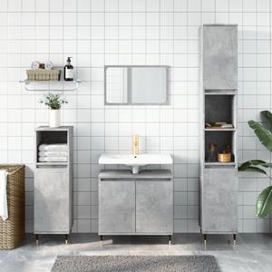 VidaXL Badkamerkast 58x33x60 cm bewerkt hout betongrijs