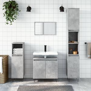 VidaXL Badkamerkast 58x33x60 cm bewerkt hout betongrijs