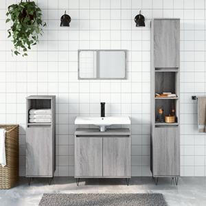 VidaXL Badkamerkast 58x33x60 cm bewerkt hout grijs sonoma eikenkleurig