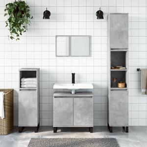 VidaXL Badkamerkast 58x33x60 cm bewerkt hout betongrijs
