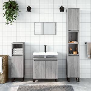 VidaXL Badkamerkast 58x33x60 cm bewerkt hout grijs sonoma eikenkleurig