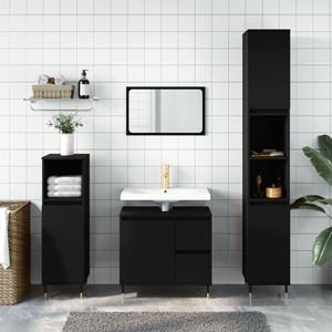VidaXL Badkamerkast 65x33x60 cm bewerkt hout zwart