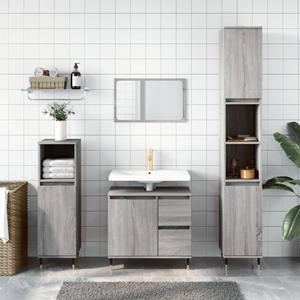 VidaXL Badkamerkast 65x33x60 cm bewerkt hout grijs sonoma eikenkleurig