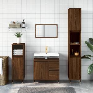 VidaXL Badkamerkast 65x33x60 cm bewerkt hout bruin eikenkleur