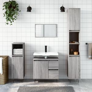 VidaXL Badkamerkast 65x33x60 cm bewerkt hout grijs sonoma eikenkleurig