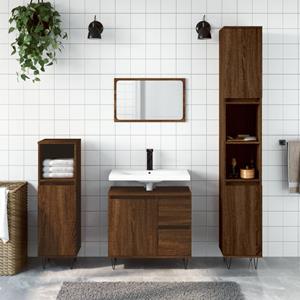 VidaXL Badkamerkast 65x33x60 cm bewerkt hout bruin eikenkleur