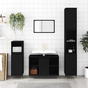 VidaXL Badkamerkast 80x33x60 cm bewerkt hout zwart
