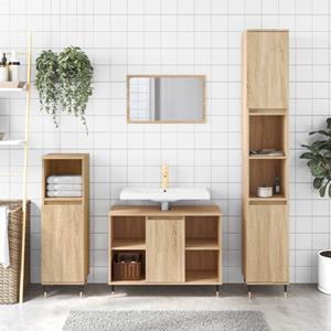 VidaXL Badkamerkast 80x33x60 cm bewerkt hout sonoma eikenkleurig