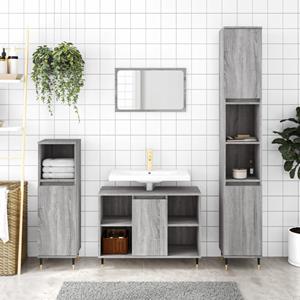 VidaXL Badkamerkast 80x33x60 cm bewerkt hout grijs sonoma eikenkleurig