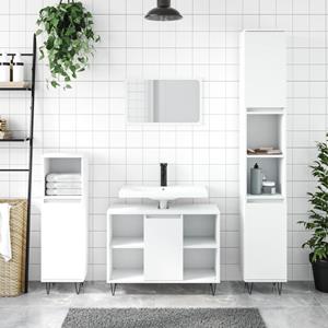 VidaXL Badkamerkast 80x33x60 cm bewerkt hout wit