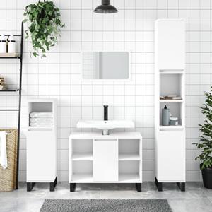 VidaXL Badkamerkast 80x33x60 cm bewerkt hout wit