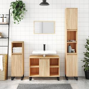 VidaXL Badkamerkast 80x33x60 cm bewerkt hout sonoma eikenkleurig