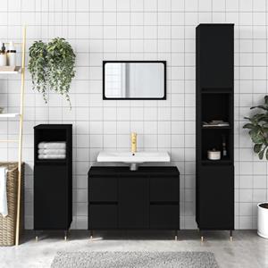 VidaXL Badkamerkast 80x33x60 cm bewerkt hout zwart