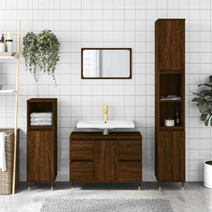 VidaXL Badkamerkast 80x33x60 cm bewerkt hout bruin eikenkleur