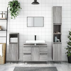 VidaXL Badkamerkast 80x33x60 cm bewerkt hout grijs sonoma eikenkleurig