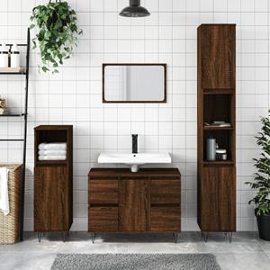 VidaXL Badkamerkast 80x33x60 cm bewerkt hout bruin eikenkleur
